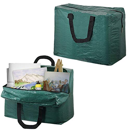 Arts & Crafts Painting Drawing Zipped Storage Bag (Pack of 2, Green, 75L)