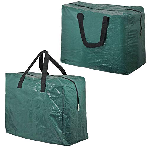 Zipped Storage Bag (Pack of 2, Green, 75L)