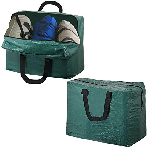Car Boot Trunk Travel Zipped Storage Bag (Pack of 2, Green, 75L)