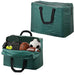 Sports Kit Football Balls Rugby Hockey Cricket Tennis Zipped Storage Bag (Pack of 2, Green, 75L)