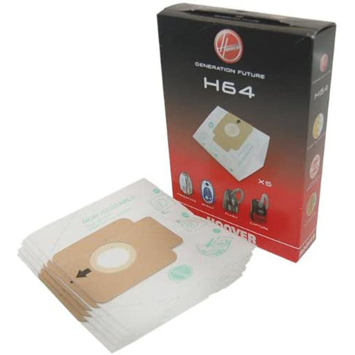 HOOVER Vacuum Cleaner H64 Dust Bag Genuine Freespace Sprint Flash Cylinder (Pack Of 5) 09200245