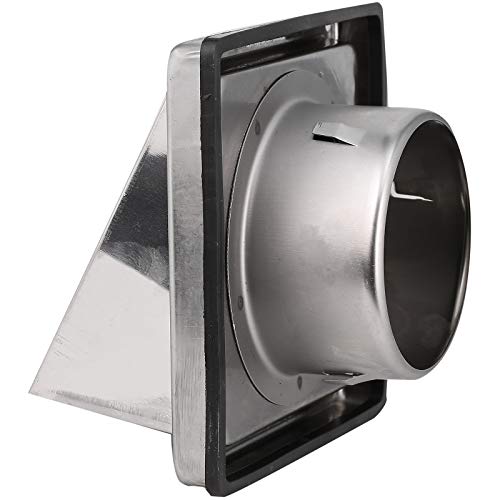 Steel Air Conditioning Wall Air Vent External Hooded Non Return Flap 100mm 4".