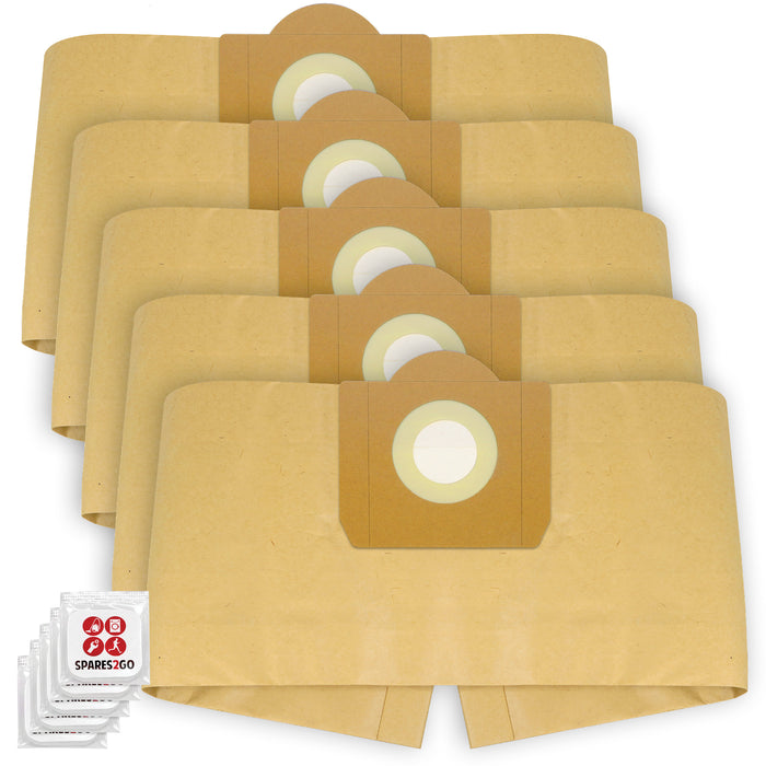 Vacuum Cleaner Dust Bags for Earlex 1100 Wet & Dry Combo, WD1000 Combivac, WD1200P Powervac (Pack of 5 + Freshener Tabs)