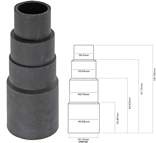 Vacuum Cleaner Power Tool Sander Dust Extraction Hose Multi Adaptor for Numatic Henry Hetty (26mm, 32mm, 35mm, 38mm)