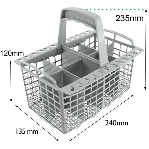 Dishwasher Cutlery Basket for BAUKNECHT with measurements