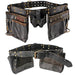 Oil Tanned Double Leather Tool Belt 12 Pocket Joiners Nails Pouch.