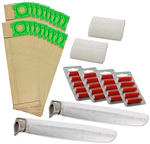 Dust Bags Filter Service Kit for SEBO X1 X2 X3 X4 X5 Extra & C1 C2 C3 Series Vacuum Cleaner (20 Bags, 4 Filters) + 20 Fresheners