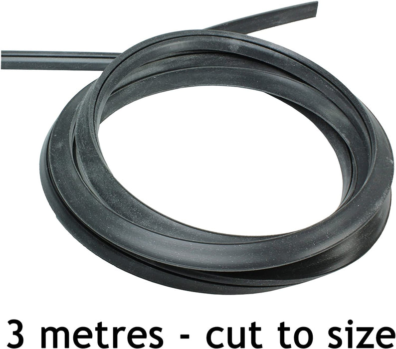 Door Seal + Silicone Glue for HOTPOINT INDESIT Oven Cooker 3m Cut to Size (3 & 4 sided, Rounded + 90º Clips)