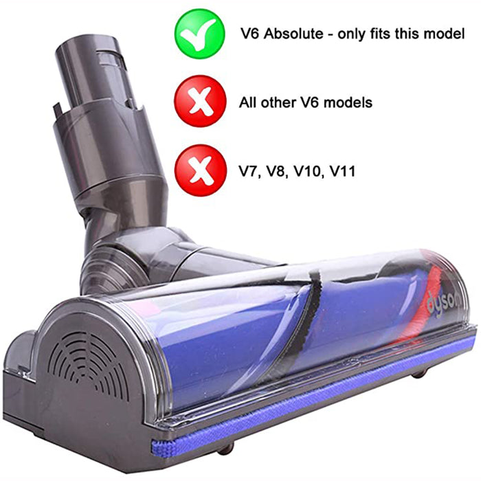 Floor Brush for DYSON V6 Absolute Cordless Vacuum 50W Motorhead Tool 966084-03