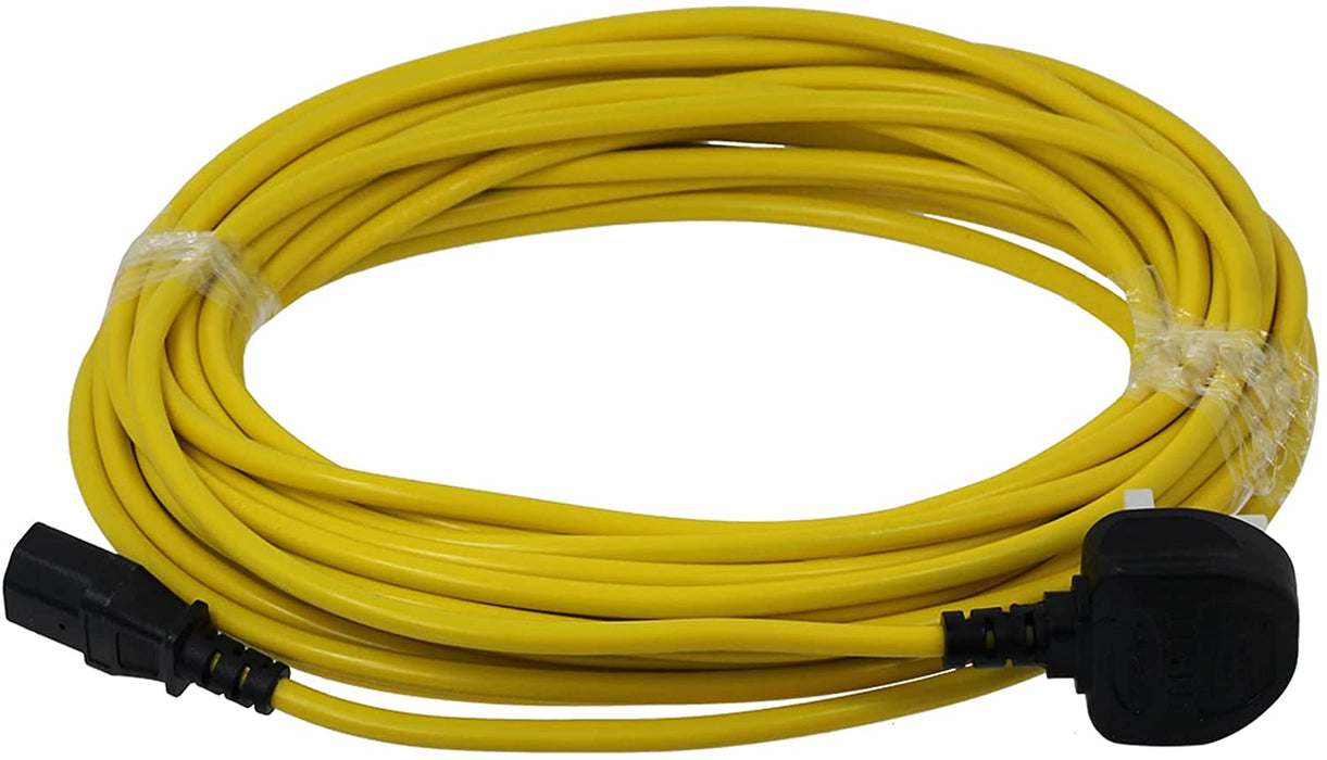 Mains Power Cable + Plug for Karcher Vacuum Cleaner T7/1 T9/1 T10/1 T12/1 12M UK plug