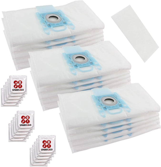 Dust Bags for BOSCH BSG6 BSG7 GL30 Vacuum Cleaners Cloth Multi Layer (Pack of 15 + 3 Filters) + 15 Fresheners Tabs