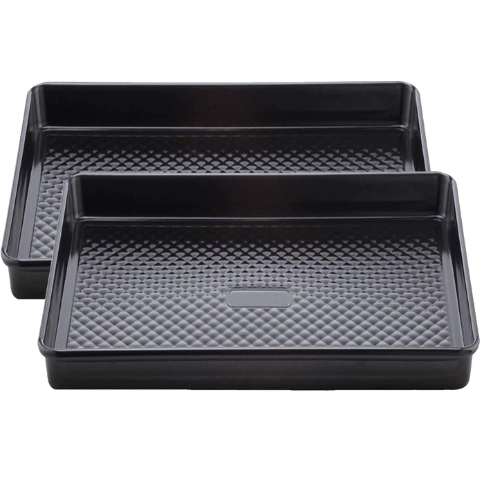 UNIVERSAL Carbon Steel Oven Tray Non Stick Baking Roasting Tin (39cm x 26.5cm) Pack of 2