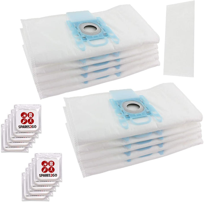 Dust Bags for SIEMENS Vacuum Cleaners Cloth Multi Layer (Pack of 10 + 2 Filters) + 10 Fresheners Tabs