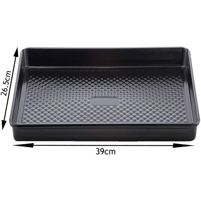 UNIVERSAL Carbon Steel Oven Tray Non Stick Baking Roasting Tin (39cm x 26.5cm) Pack of 2