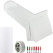 UNIVERSAL Exterior Wall Venting Kit & Extension Hose for Vented Cooker Hood Air Conditioning Tumble Dryer (5" x 3m, White)