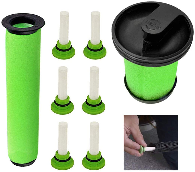Green Vacuum Filters + Fresheners for GTECH System Air Ram Multi MK2 K9 Cordless