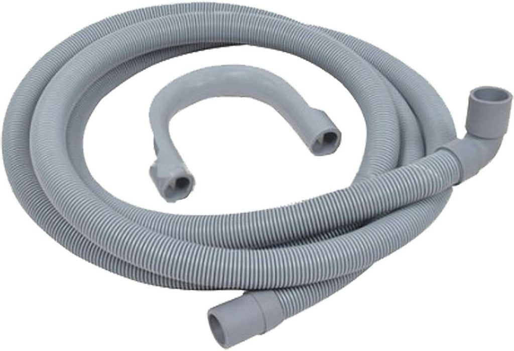 Universal Washing Machine Water Inlet Fill Hose + Outlet Drain Hose Pipe + Worm Drive Screw Clip (2.5m