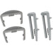 Plastic Front + Rear Rail End Caps for FLAVEL Dishwasher DWF340S DWF640W