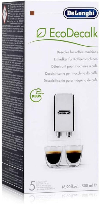 DELONGHI Descaler Fluid Magnifica Espresso Coffee Maker Machine 2 x 500ml Bottle