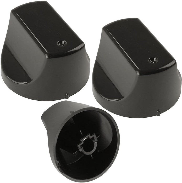 Black Control Switch Knobs for HOTPOINT Oven Cooker (Pack of 3)