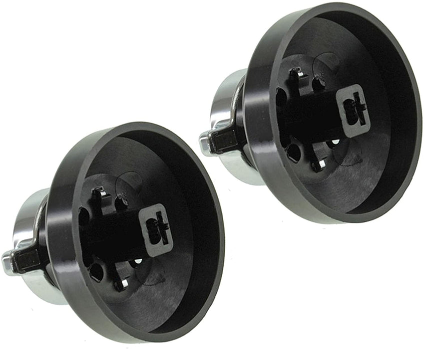 2 x Black Silver Knob Switch for GLEN DIMPLEX Gas Oven Cooker Grill Hob