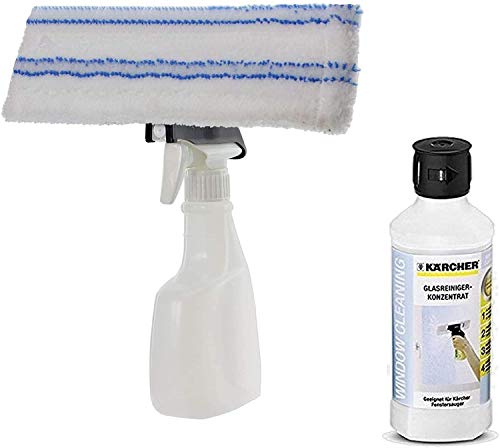 Window Cleaning Spray Bottle Kit + 500ml Glass Concentrate Cleaner compatible with Polti