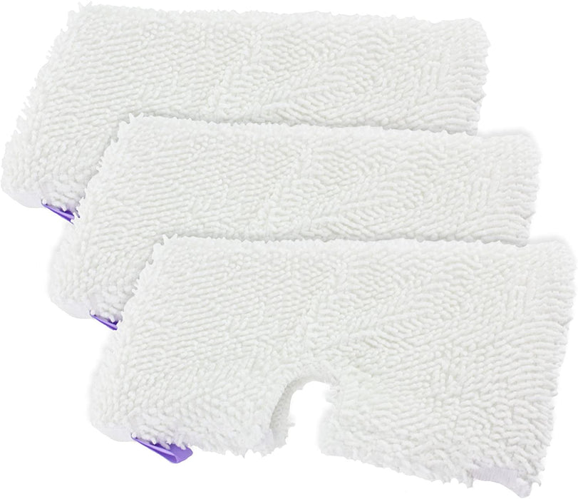 Microfibre Cover Pocket Pads for Shark S2901 S3000 SM200 S502 XT3101 Series Steam Cleaner Mop (Pack of 3)