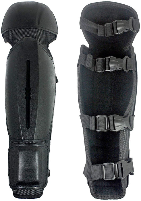 Knee & Shin Guards for Grass Strimmer / Trimmer (One Size, Black, 2 Pairs)