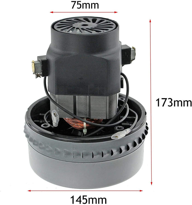 Wet & Dry Motor for CRAFTEX Vacuum Cleaners 1200W 2 Stage Bypass (5.7" / 145mm, 230V)