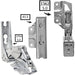 Door Hinge for JOHN LEWIS Fridge Freezer - 3363 3362 5.0 41,5 Integrated Left and Right Hinges Pair