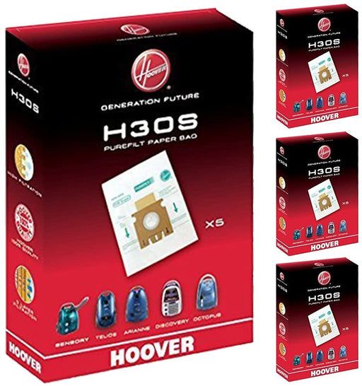 HOOVER Vacuum Cleaner H30S TELIOS ARIANNE SENSORY DISCOVERY OCTOPUS Dust Bag Genuine  09178278 (Pack of 4)