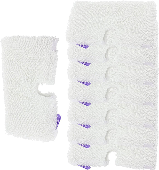 Microfibre Cover Pocket Pads for Shark S2901 S3000 SM200 S502 XT3101 Series Steam Cleaner Mop (Pack of 8)