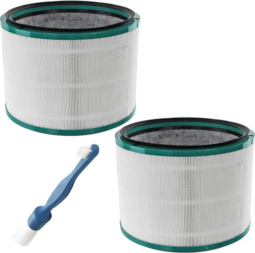 Hepa Filter for DYSON DP01 DP03 HP00 HP02 Pure Cool Fan Air Purifier (Pack of 2) + Dusting Brush