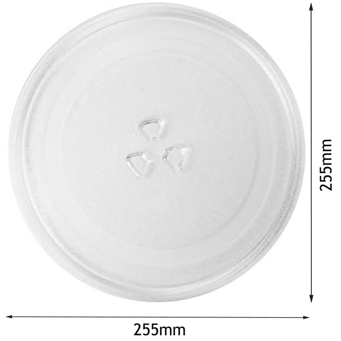 Glass Turntable Plate for CURRYS ESSENTIALS C17MW14 Microwave Oven (255mm)