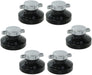 Belling New World Stoves Control Knob Dial for Cooker Hob (Black / Silver, Pack of 6 x Knobs) 081880326