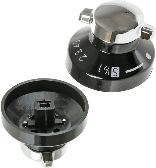 NEW WORLD Gas Hob Oven Cooker Knob Control Switch Genuine (Black/Silver)