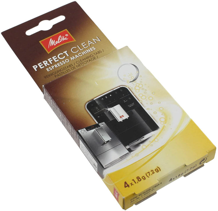 Genuine Melitta Perfect Clean Coffee Machines Cleaning Tablets (Pack of 4)