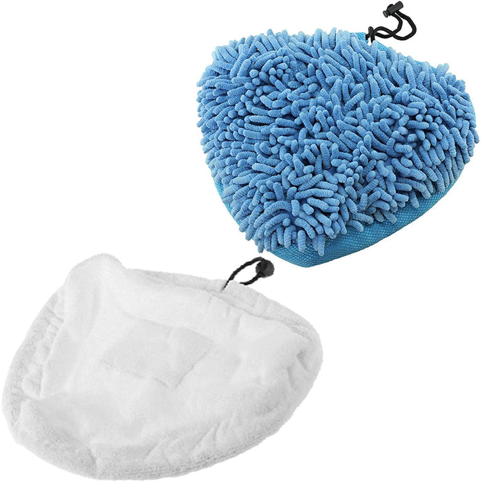 Microfibre Cloth Cover + Coral Pads for Steamworks SW1 & SWAN SS2010 Steam Cleaner Mop (1 of Each)
