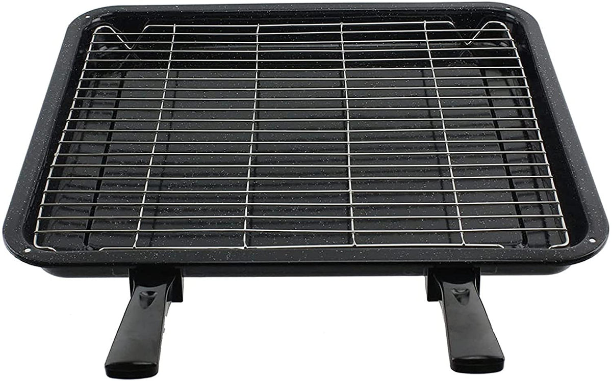 Extra Large Enamel Grill Tray & Rack for ELECTROLUX Oven Cooker (370 x