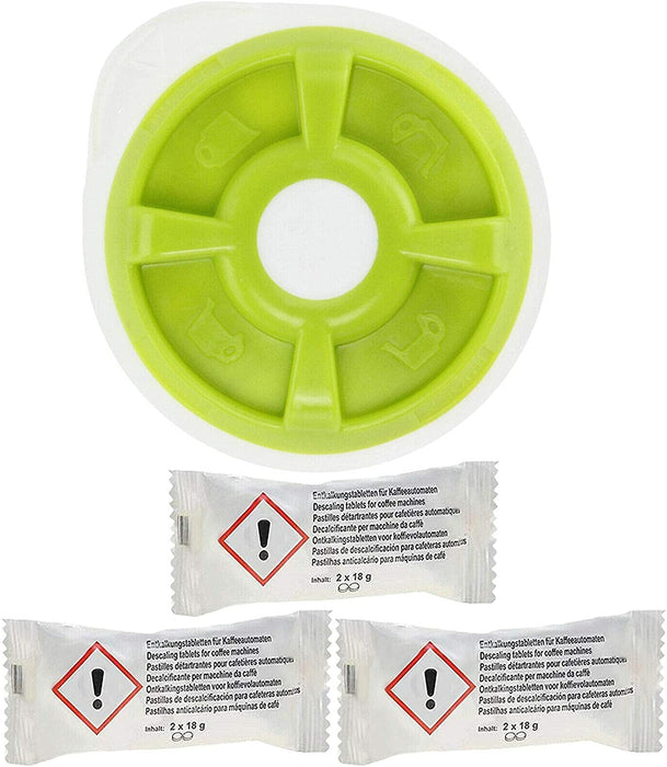 Hot Water T Discs + Descaler Tablets for BOSCH Tassimo Vivy Amia Suny Fidelia T Coffee Machine (6 Tablets)