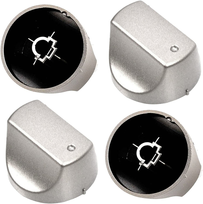 Hot-Ari ix Control Knob Switch for Hotpoint Oven Cooker (Silver, Pack of 4)