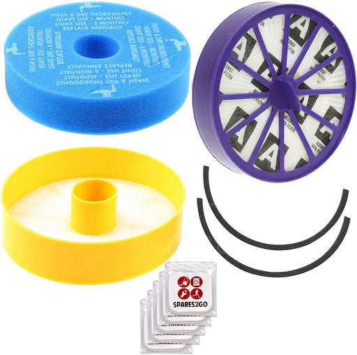 Filters Set + Seal Kit for Dyson DC07 Vacuum Allergy Washable Pre & Post Motor HEPA Filter + 5 Fresheners