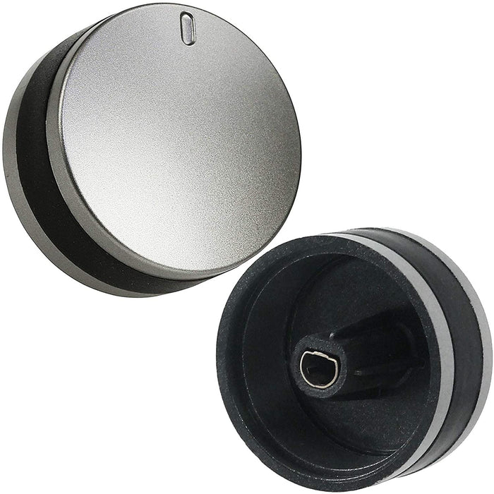 Oven Knob for BELLING LAM3200 LAM3204 LAM3401 Oven Cooker Control Switch (Silver / Black, Pack of 2)