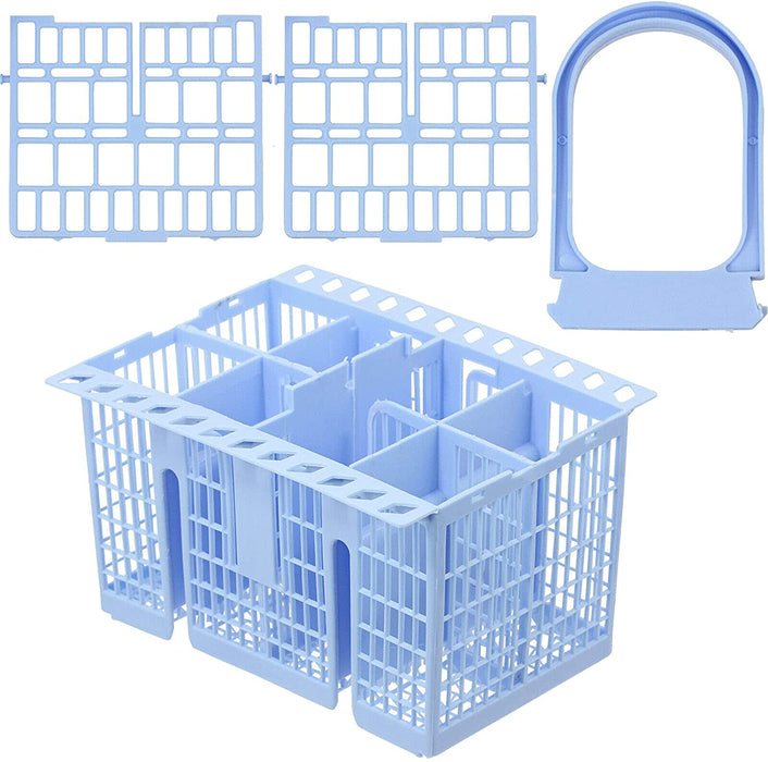 SPARES2GO Cutlery Basket compatible with Sharp Dishwasher (Blue, 220 x 208 x 160mm)