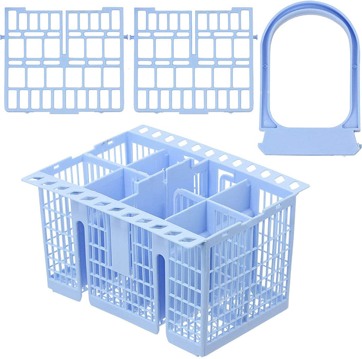 SPARES2GO Cutlery Basket compatible with COMFEE' Dishwasher (Blue, 220 x 208 x 160mm)