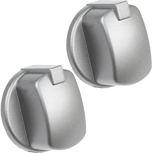 Control Knob Switch Button for INDESIT FIM Cooker Oven Pack of 2 (Silver/INOX)