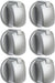 Control Knob Switch Button for HOTPOINT CIM53KCAIXGB Cooker Oven Pack of 6 (Silver/INOX)
