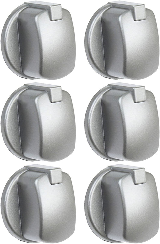 Control Knob Switch Button for INDESIT FIM Cooker Oven Pack of 6 (Silver/INOX)