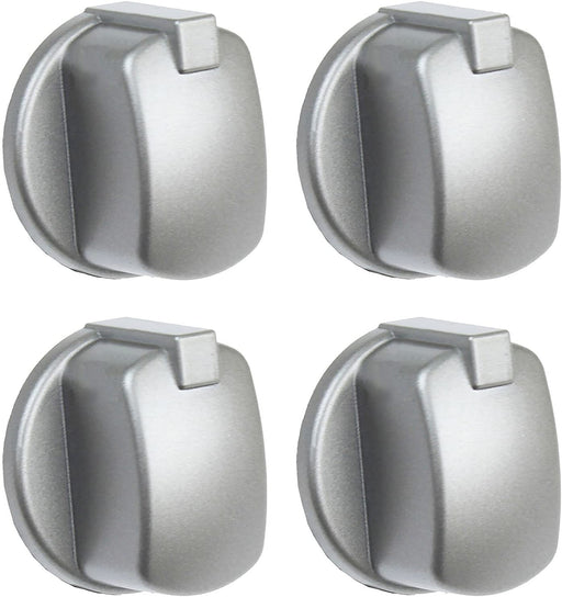 Control Knob Switch Button for HOTPOINT CIM53KCAIXGB Cooker Oven Pack of 4 (Silver/INOX)