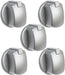 Control Knob Switch Button for INDESIT FIM Cooker Oven Pack of 5 (Silver/INOX)
